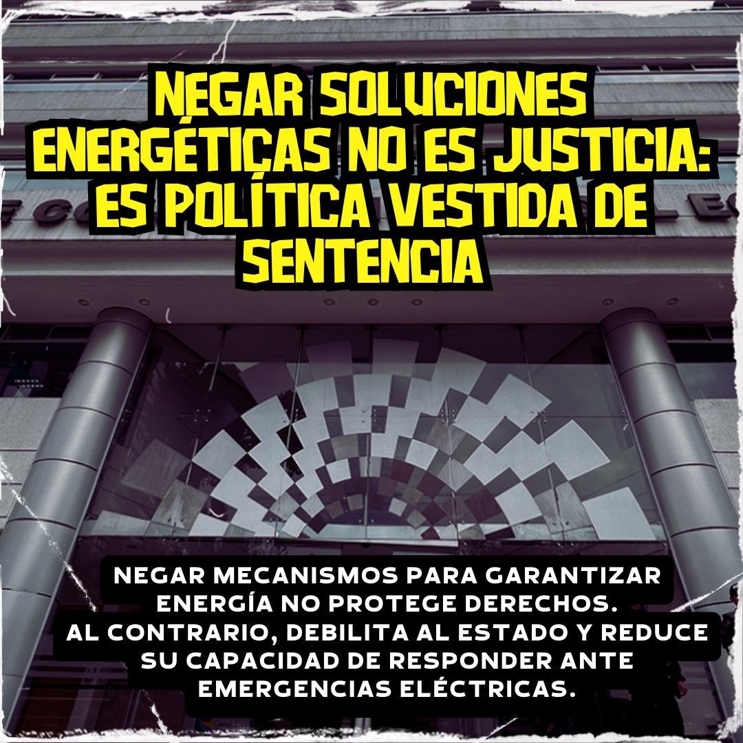 JosSurezzx's tweet photo. @MinMedio Interés público o interés político? La @CorteConstEcu elige sabotear la seguridad energética. @danielnoboaok está intentando prevenir una crisis y le ponen trabas. Inexplicable. https://t.co/Js8ZT3GzFs