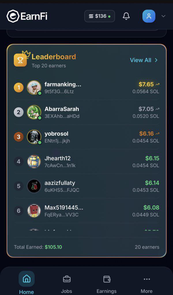 GIGME01's tweet image. Just discovered a simple way to earn $5-$20 in SOL for basic Web3 tasks.

EarnFi is live.
A micro-task platform paying users directly in Solana.

• Earnings: $5–$20 per session
• Payout: SOL
• No email signup
• Wallet-based access

If you’re already liking posts, joining…