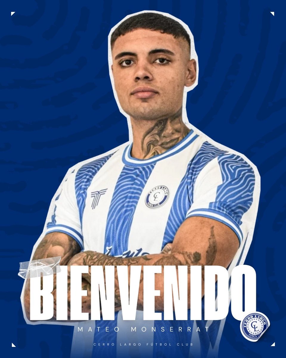 👋🏼 𝐁𝐢𝐞𝐧𝐯𝐞𝐧𝐢𝐝𝐨

Mateo Monserrat es nuevo jugador de Cerro Largo de cara a la próxima temporada.

⚔️ Lateral izquierdo | 20 años | 1,86 mts | 🇦🇷

#UnClubDePrimera🏹