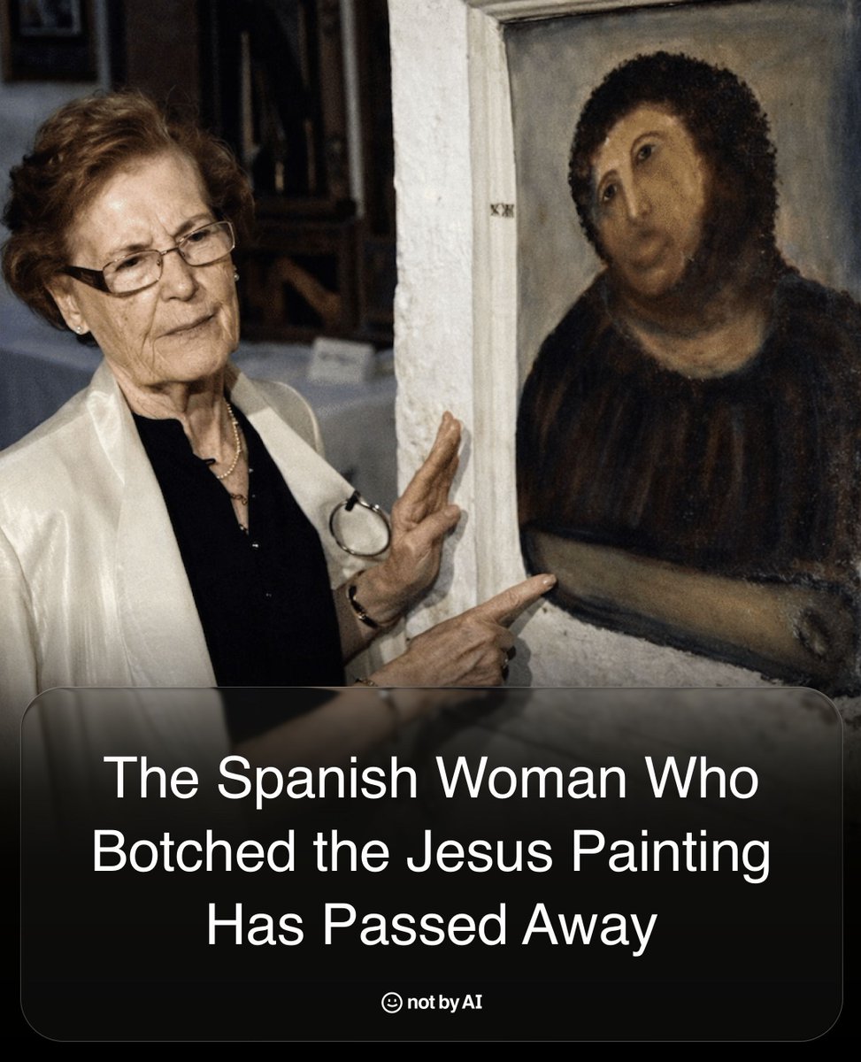 Remembering her human-first creativity. RIP. 🙏 

#CeciliaGiménez #NotByAI