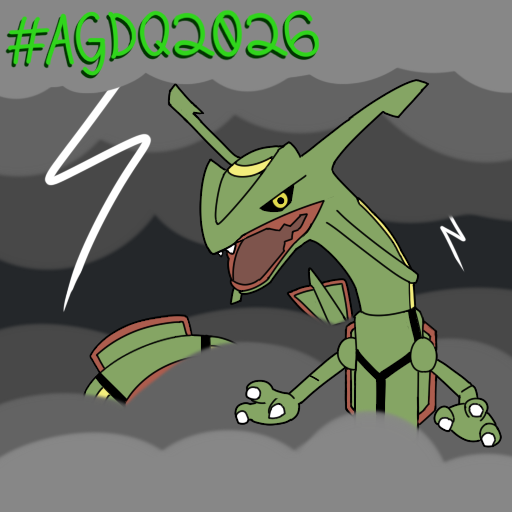 DeliciousQuils's tweet image. Rayquaza! @GamesDoneQuick #AGDQ2026 #GamesDrawnQuick