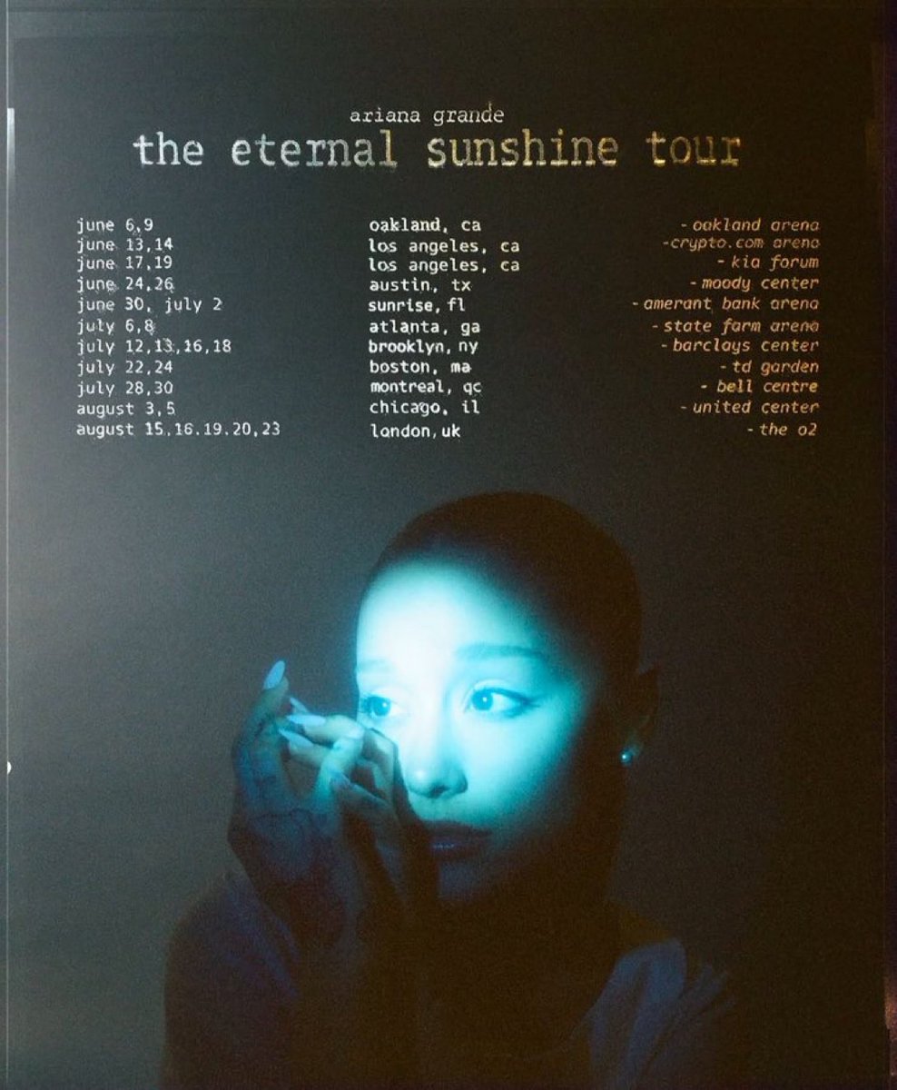 ArianaTicketss's tweet image. 🎟️ ARIANA GRANDE ETERNAL SUNSHINE TOUR VIP TIX GIVEAWAY 🎟️

I’m giving away TWO PAIRS of Ariana Grande VIP TICKETS!!

OPEN WW🌍

How to enter:
• Follow me 💫
• Tag ur +1 ✨
• Like &amp;amp; RT 🔁
• Turn on Notifs 🔔

Giveaway ends JAN 31st ⏳