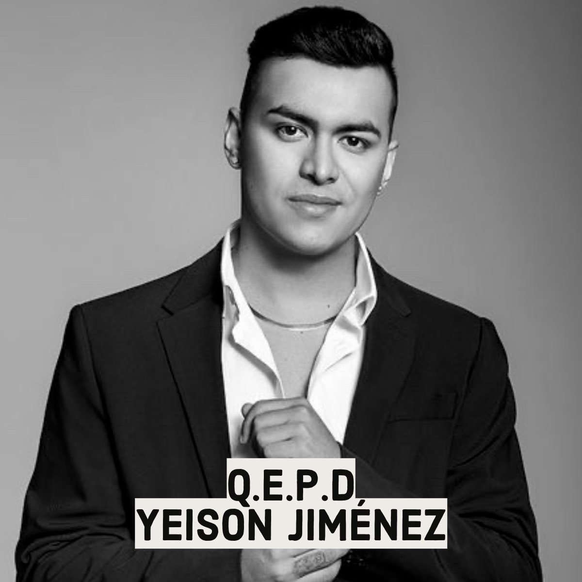 Yo si soy de los que se ha tomado varios traguitos con temas de Yeison Jiménez, me toca el corazón su muerte, gran artista. 

Que en paz descanse 🪽