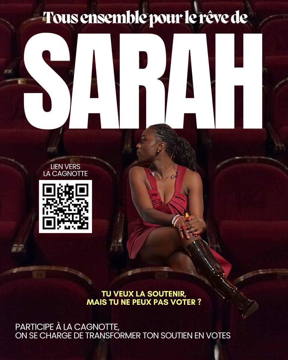 sarahtheswan's tweet photo. mobilisons nous.

Sarah doit aller en demi finale, on a besoin de vous! 🫵🏼
Votez 3 au 71500
chaque votes comptent

Pour ceux qui ne peuvent pas, voici le lien de la cagnotte!
https://t.co/CGbvqmBDcG

#StarAcademy #StarAcademy2025 #StarAcademyLeLive https://t.co/z2pdduk04T