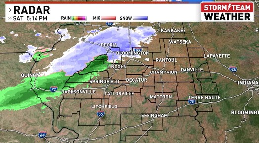 No precipitation just yet for Springfield, but Havana, Macomb and Peoria are all reporting light snow.  So watch out for messy weather as a wintry mixture overspreads the region through the evening.