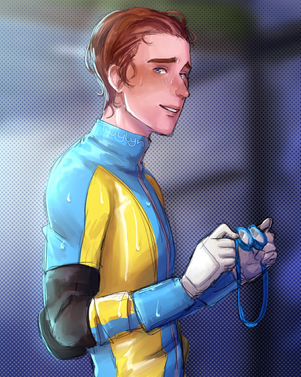 TwylynArt's tweet image. Some Waterboy art. I spelt like two seconds on the goggles, lol.

#dispatch #dispatchart #dispatchfanart #waterboy #waterboydispatch