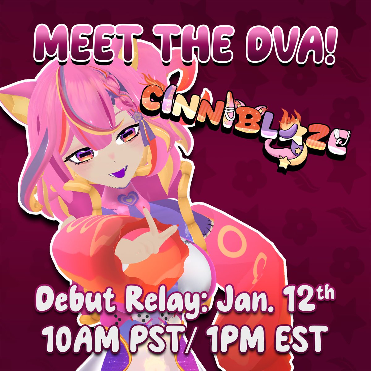 DvilsVirtual's tweet image. 🛸❤️‍🔥⋆♱ MEET THE DVA! ♱⋆❤️‍🔥🛸

Meet @cinniblaze, Dvils' resident zombalien!

🛸- She LOVE Hot Cinnamon Candy
❤️‍🔥- Her Spirit Animal is an octopus!
🛸- She Does NOT have Baby Hands!

Don't miss her in the Dvils Debut relay, January 12th 10AM PST/1PM EST!

#vtuber #vtuberdebut