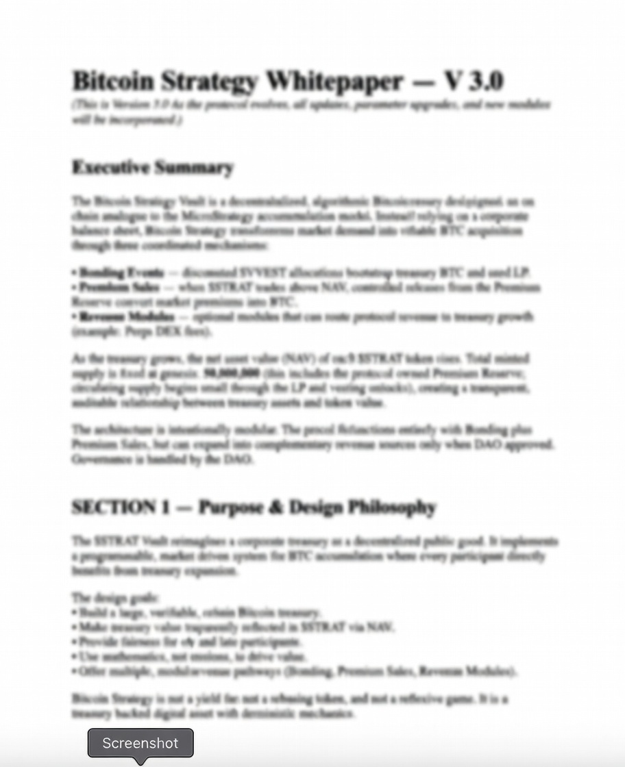 BTCStrategyCoin's tweet image. Dev is cooking.  
Whitepaper V 3.0 is out.
You can read it here. 👇
medium.com/@btcstrategyco…