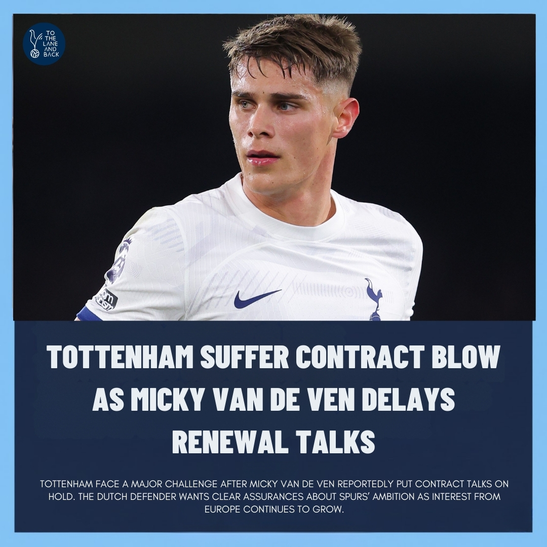 TheLaneAndBack's tweet photo. Van de Ven stalls contract talks - warning signs for Spurs ๐ฉ #THFC #COYS #ContractStandoff https://t.co/enx9xm9VZb