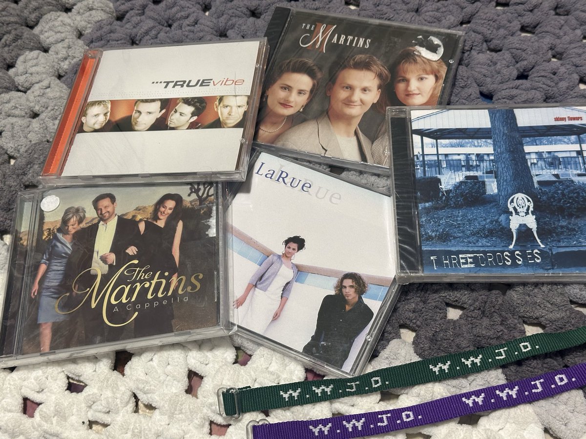 Old owner of our nearby Christian Bookstore retired and a new owner is taking over.  Having a big sale of some all the (really old) inventory; all but the LaRue was unopened (I’m a big Martins fan BTW); thought the bracelets were a nice touch… #ccmtwitter