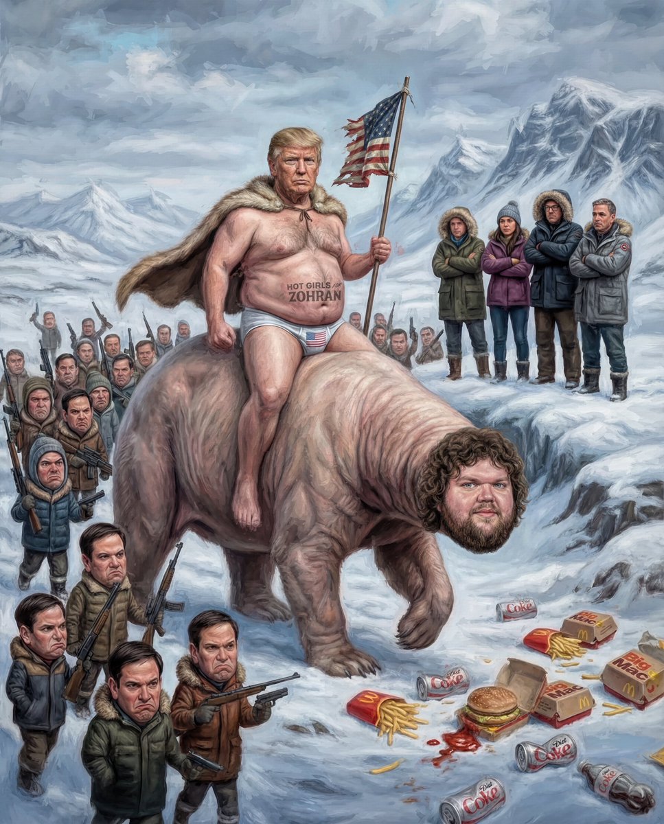 beeple's tweet image. USA LIBERATING GREENLAND 🫡