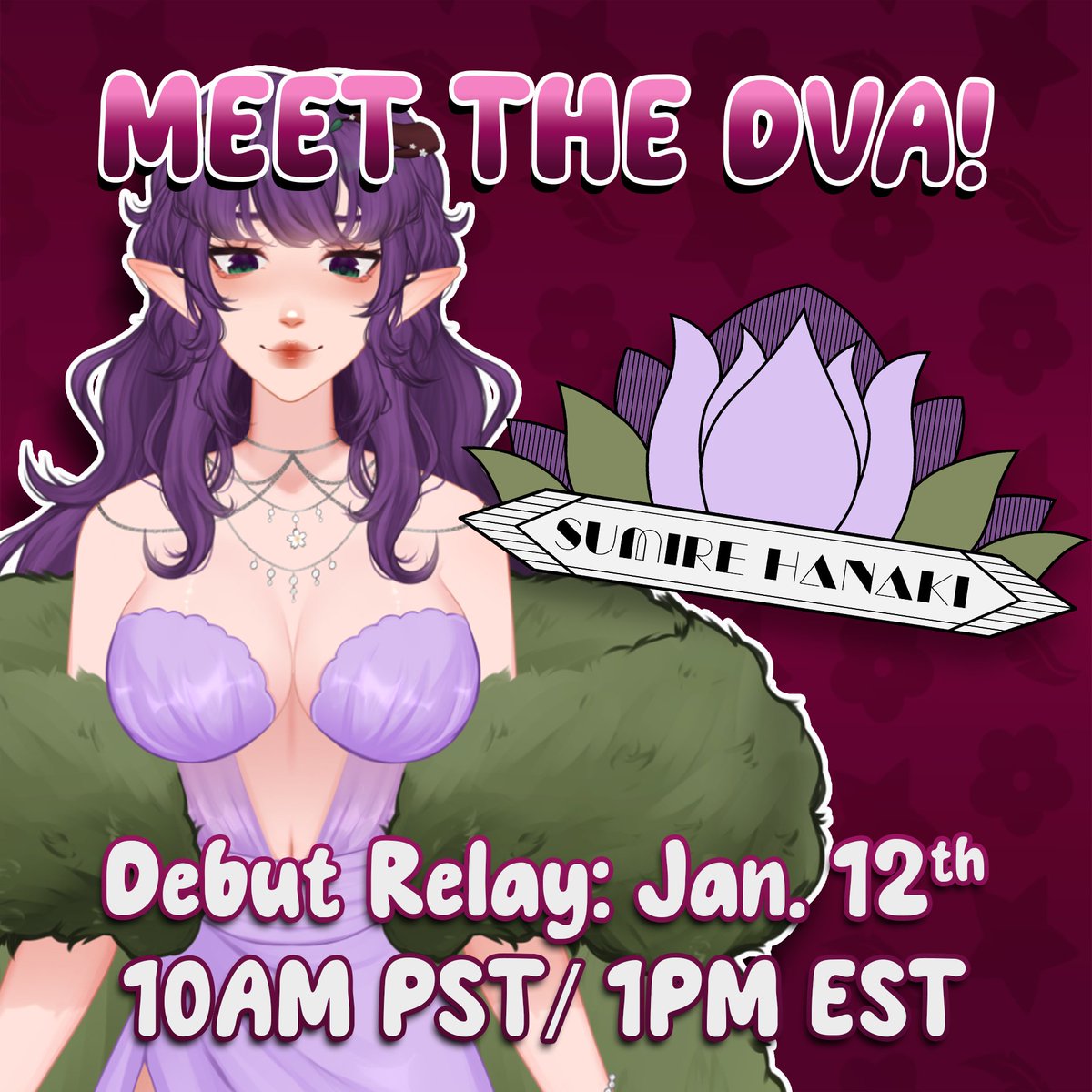 DvilsVirtual's tweet image. 💜🌿⋆♱ MEET THE DVA! ♱⋆🌿💜

Meet @SumireHanaki, Dvils' favorite Boss!

💜 - Sees one new movie a week
🌿 - Studied to be an English teacher
💜 - Loves most sweets, hates mint.

Don't miss her in the Dvils Debut relay, January 12th 10AM PST/1PM EST! 

 #vtuber #VtuberDebut