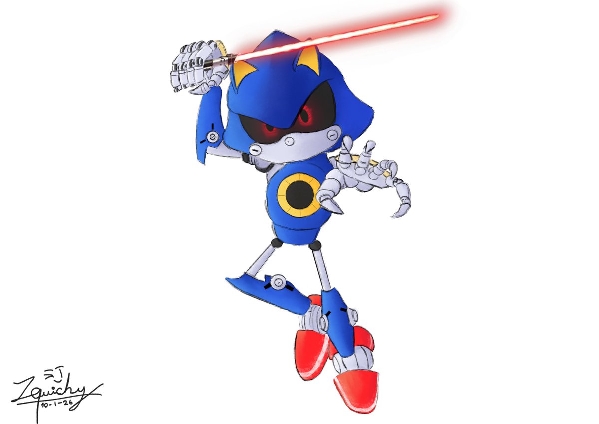 [Metal got a new toy it seems...]

Me gusta mucho metal sonic que quise hacerle este dibujo xdd
#MetalSonic #sonic