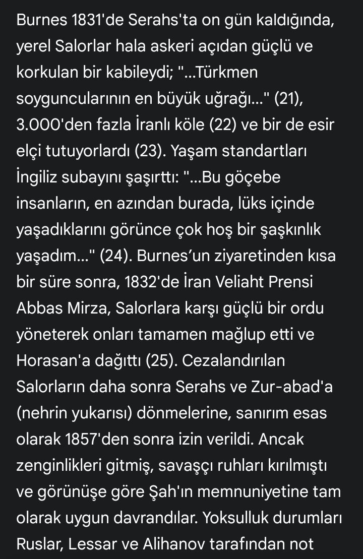 Mervdeki salurları Ziyaret eden burnesin hatıraları