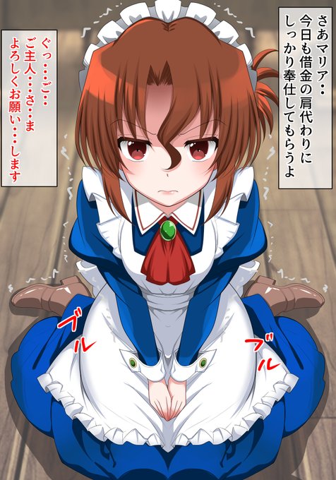 ご依頼作品を納品しましたので公開します❤
マリアさんの地獄の奉仕の日々です・・・

ご主人様の命令は守らないとね♡ 