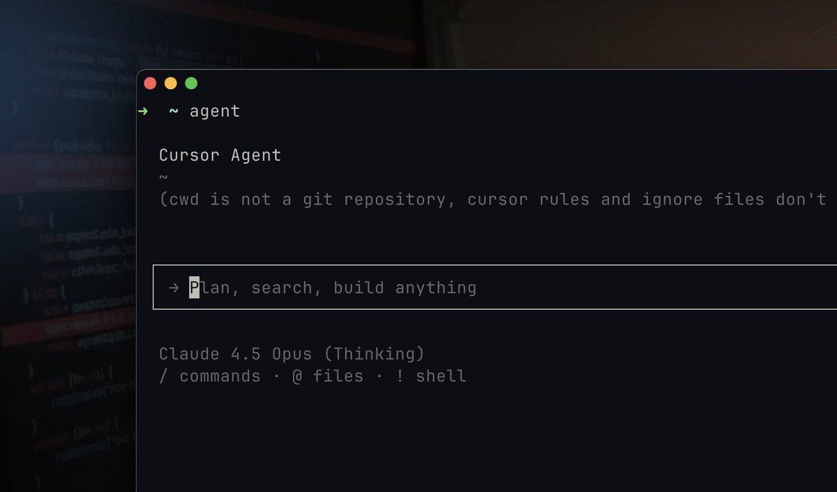 Agent command UI