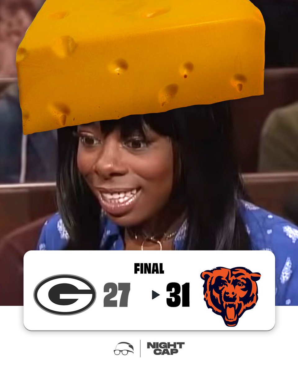 Check on your Packers friends! The Bears pull off the comeback in Chicago 😮‍💨

#Nightcap #GBvsCHI