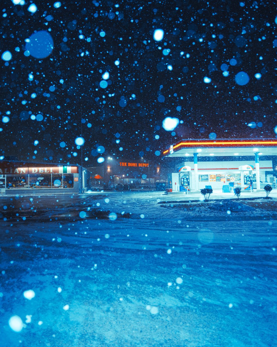 A photo I took tonight as it snowed