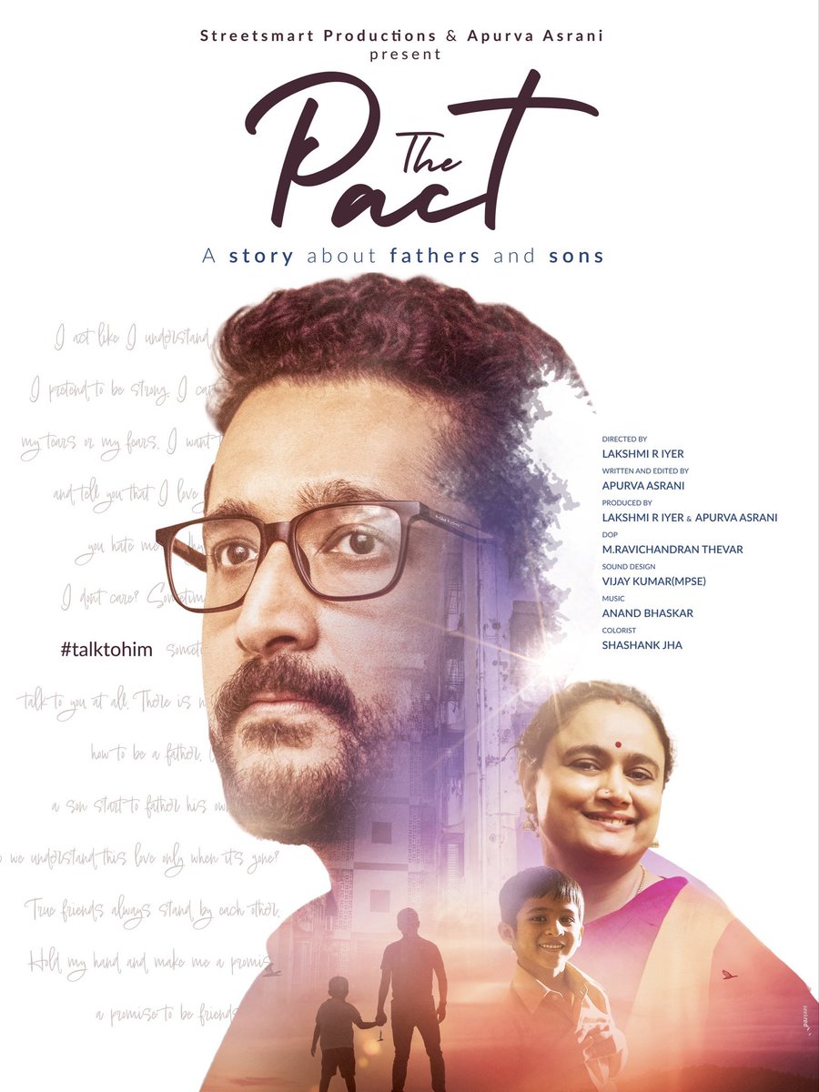 Apurvasrani's tweet photo. Happy to share that my first production #ThePact, with Parambrata Chatterjee &amp; Kalyanee Mulay, received a U certificate from the CBFC.
One note: the title to appear in Hindi. Though the film is pan-Indian; its primary language is Hindi. Trailer drops on Gudi Padwa. @LakshmiRIyer https://t.co/5N098c6P6E