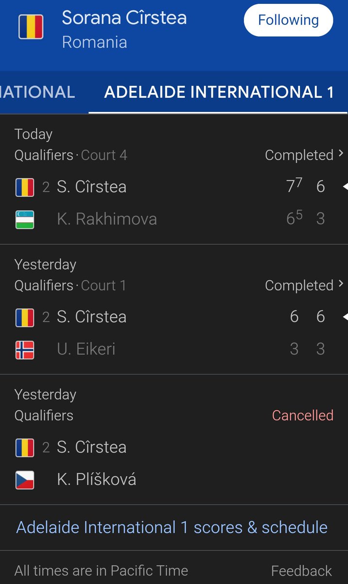 CirsteaFC's tweet photo. #Sorana #Cirstea 🇹🇩
#WON
#QualifyingMatch
#AdelaideInternational1
#WTA 🎾
#NewBalanceTennis
#YonexTennis https://t.co/ossjFsDm2d
