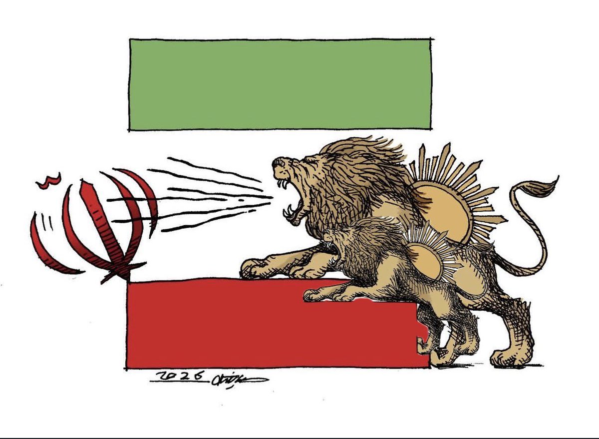 イラン風雲急：SNSに溢れる国旗のイラスト ――獅子はパーレビ王朝時代の