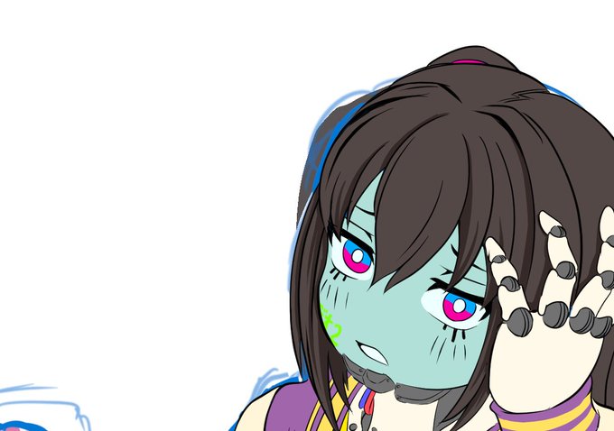 例のちょっとガサツ気味お嬢様描いてますWIP 