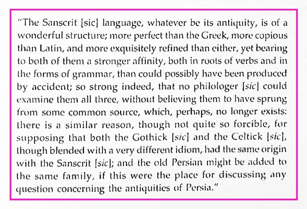 Not only did i do my homework well, i have written threads after threads on his subject. 

Here are the reasons the British studied Sanskrit. Attaching the full thread below. 👇🏼

Btw William Jones is the first person who concocted the mythical PIE that has no existence. (Debunked