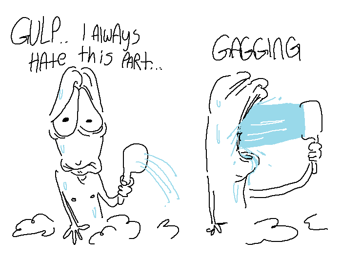 i brush my teeth in the shower because i dont have to be scared