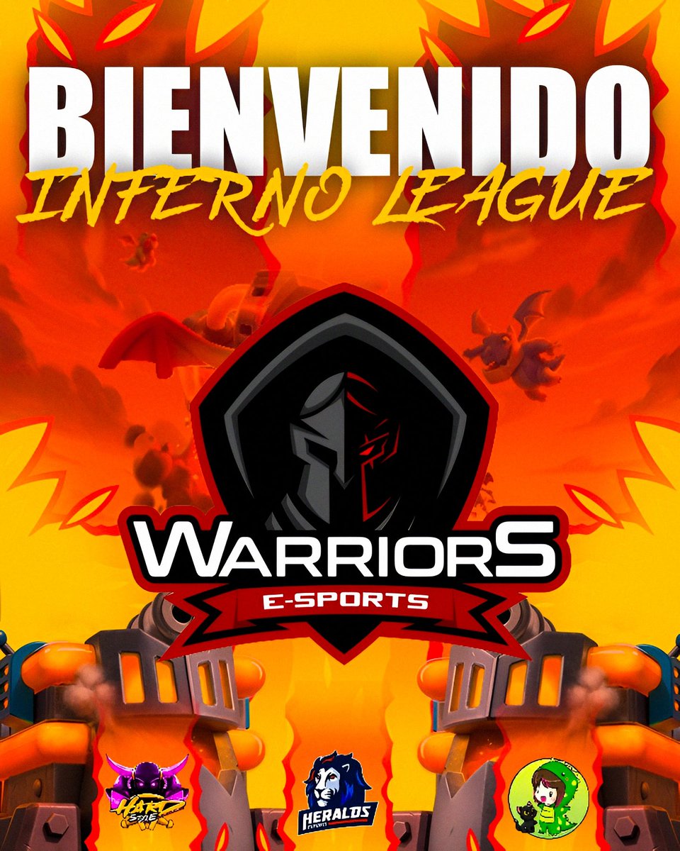 #InfernoLeagueE1 • ¡Bienvenidos! 😉

Desde Brasil, demosle la bienvenida a <a href="/_WarriorsEsp/">Warriors E-sports</a> 🇧🇷.

Serán ellos los primeros campeones de la Inferno League? 👀

#ClashRoyale #WeAreInferno 🔥.