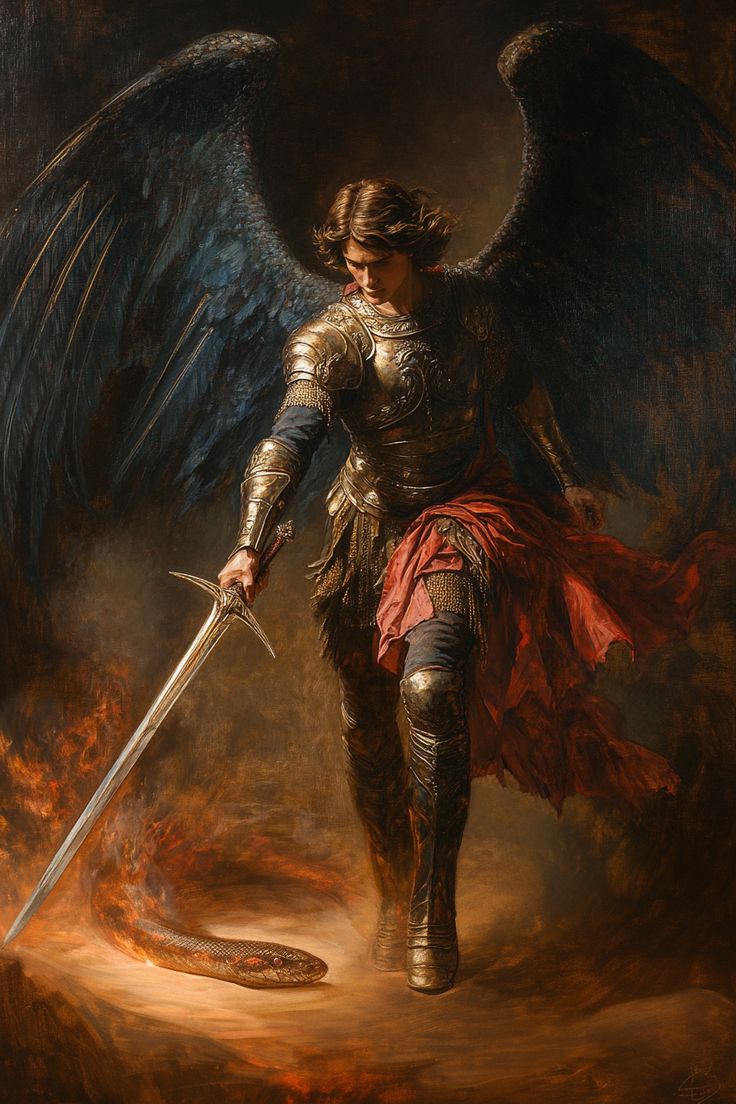 CatholicQuote12's tweet image. Saint Michael the Archangel, defend us in battle. Be our protection against the wickedness and snares of the Devil. May God rebuke him, we humbly pray, and do thou, O Prince of the heavenly hosts, by the power of God, thrust into hell Satan, and all the evil spirits, who prowl