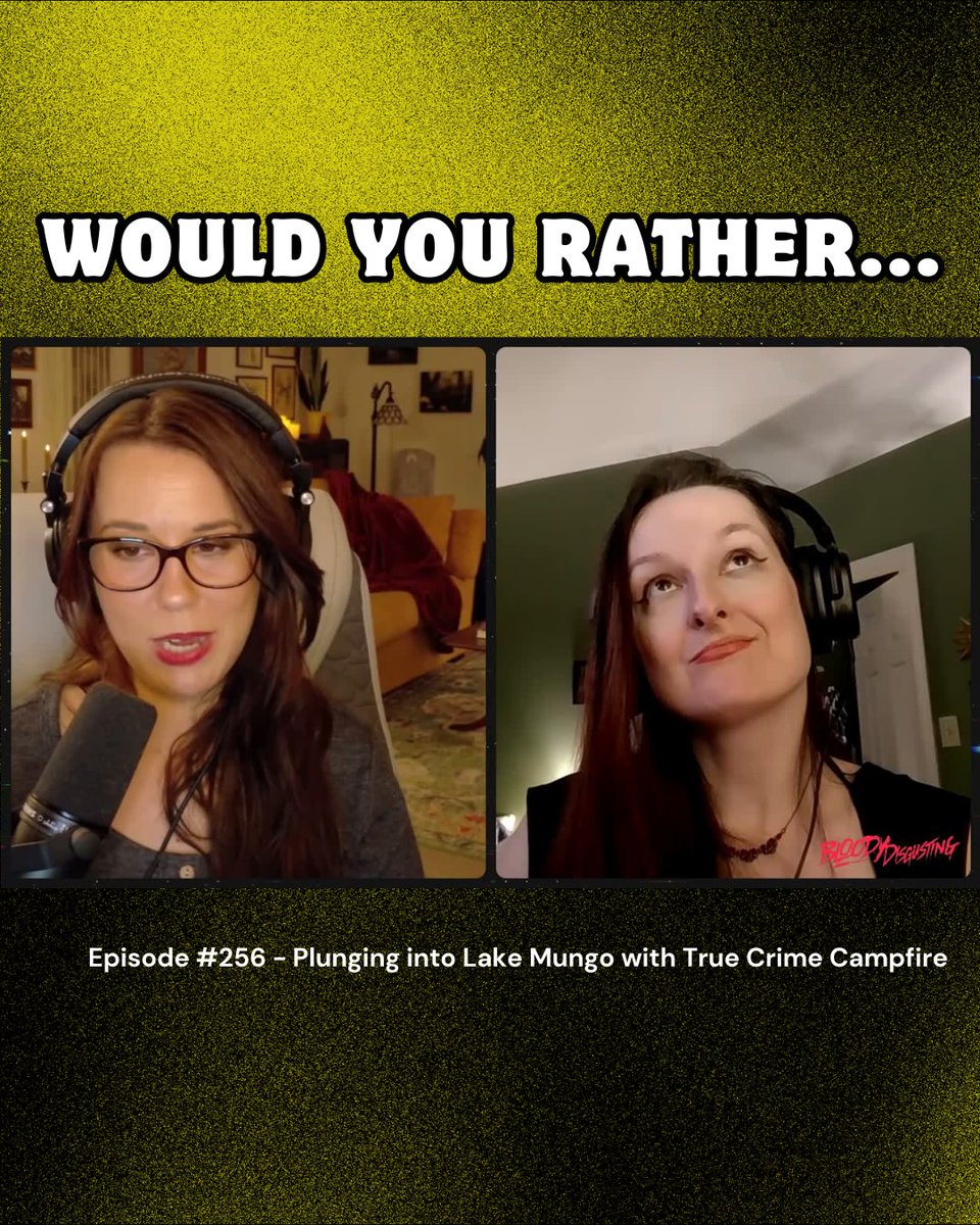 BDisgustingpod's tweet image. Would you rather...

Come plunge into this dark water with us! The full episode features Whitney of True Crime Campfire! Available on @BDisgusting's YouTube: youtu.be/7P5tul-ydZY?si…