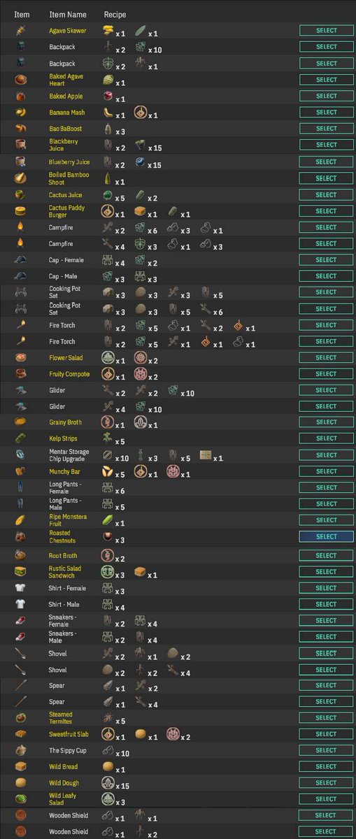 Wholedots's tweet image. There have been changes to the crafting recipes in #Earth2 E2V1. You can now craft a glider with a large branch and leaves, and they're arranged in A-Z order. Please note that you can obtain the ingredients for Wild Dough through Shovel Search. Keep up the good work! 🙏🏼👍