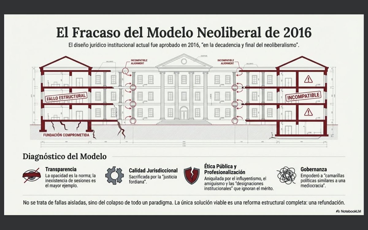 <a href="/Claudiashein/">Claudia Sheinbaum Pardo</a> al país le ha salido muy caro el modelo jurídico neoliberal del <a href="/TFJAMexico/">Tribunal Federal de Justicia Administrativa</a> porque es la banalidad de la injusticia.