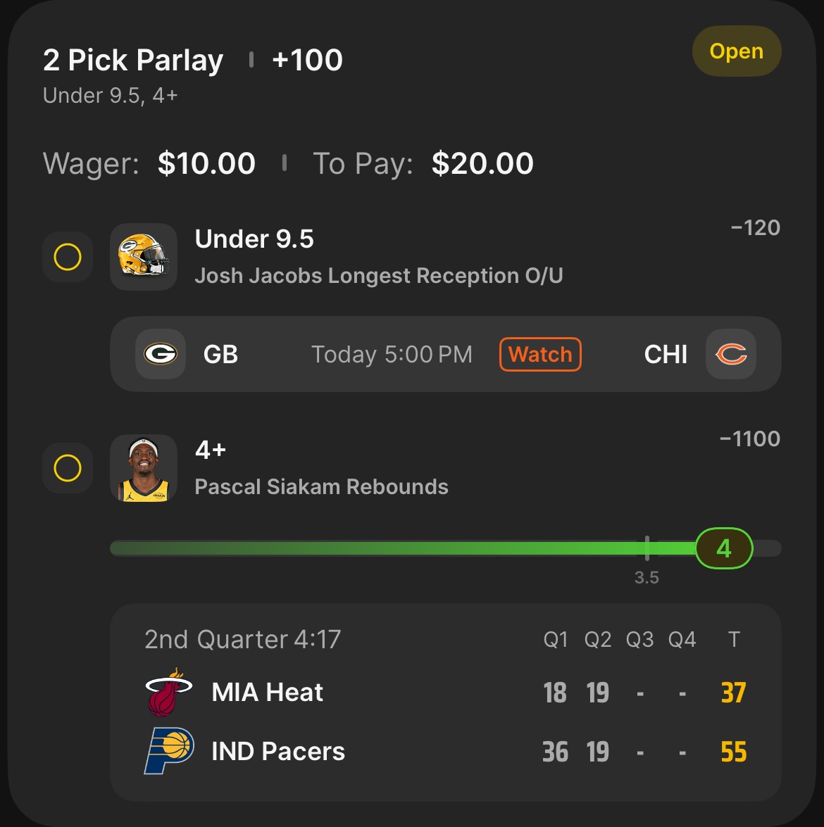 ProLineIQ's tweet image. Pascal pulls it off easily, lets hope not much passing with this packers game 🤞

#Ladderchallenge #NFL #SportsBettingX