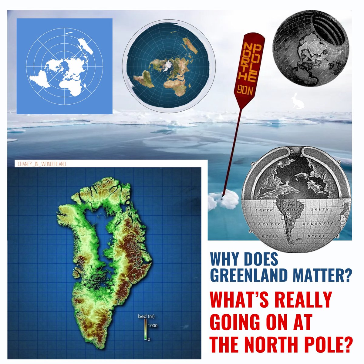 ProjectChaney's tweet image. How big of a conspiracy theorist am I? 

#agartha
#greenland
#northpole