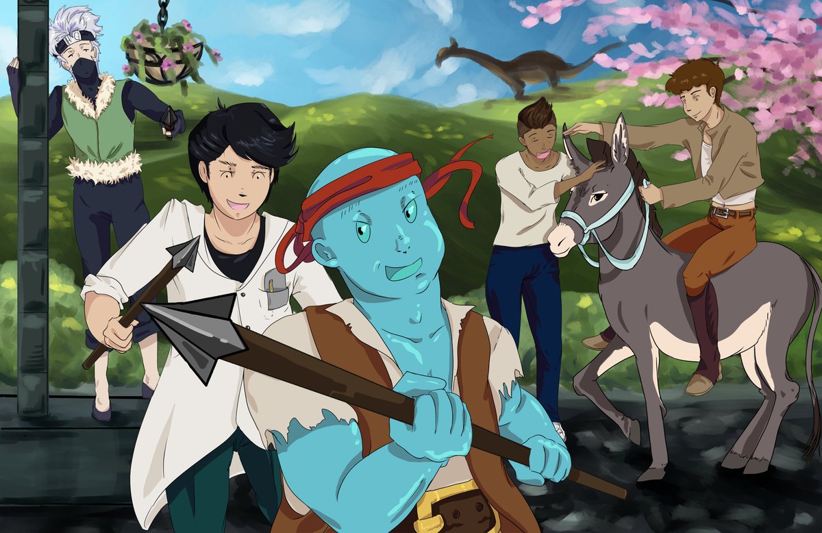 DeamFelesArt's tweet image. Finished piece! From one of Jev's Streams back in December.