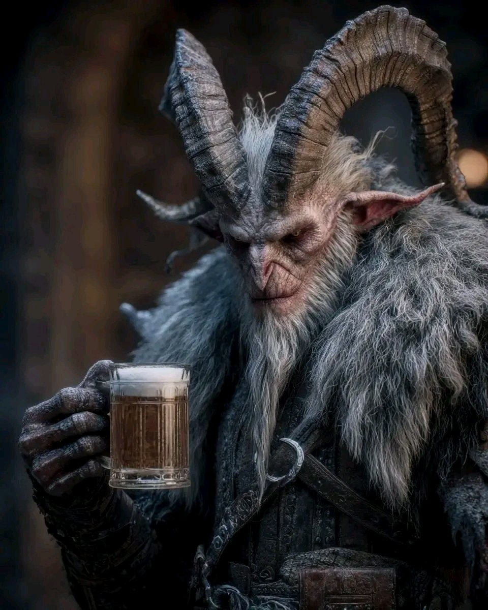 shashaqueen921's tweet image. He drinks a brew made of regret and fermented shadow. No matter how many 'naughty' souls he bags, the world remains a heartless factory of new cold-blooded sins.

#theSovereignshadows #crypticmessage #krampus #fynepryntxmaschallenge