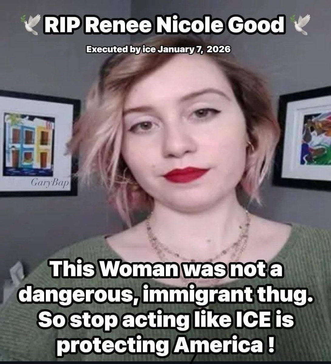 NoMAGAallowed's tweet photo. @LakotaMan1 @AzocG74559 Kristi Noem: Card-carrying member of the 
#TrumpGOP4thReichParty 
Like a true killer, she started by killing a puppy and then killed an innocent American woman: https://t.co/WbNHZ62PxJ