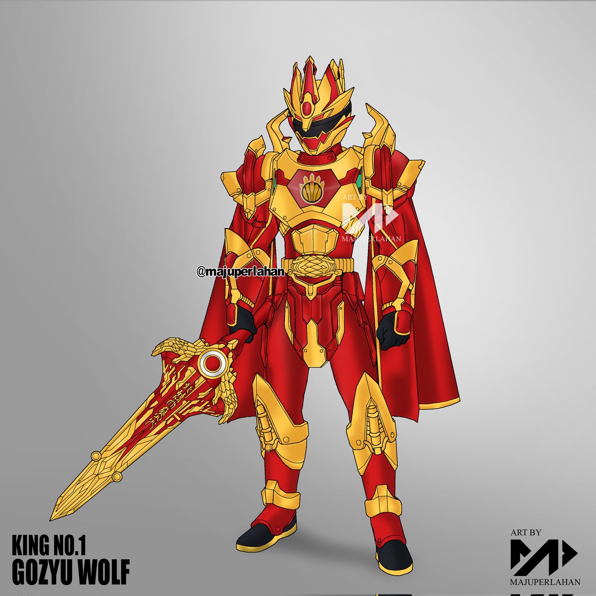 majuperlahan's tweet photo. What if again, Gozyuger Vs King Ohger

#ナンバーワン戦隊ゴジュウジャー
#王様戦隊キングオージャー
#仮面ライダーガヴ
#Kingohger 
#Gozyuger 
#ArtonX
#fanart https://t.co/mK9OKBuT44