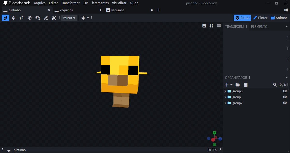I couldn't find any new minecraft baby models on internet, so I make just looking in game...
