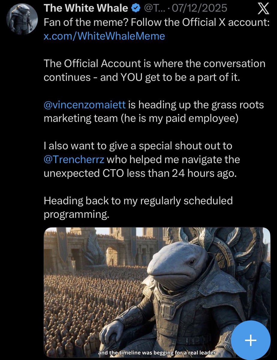 The Calf Whale Community on X - 205 Members