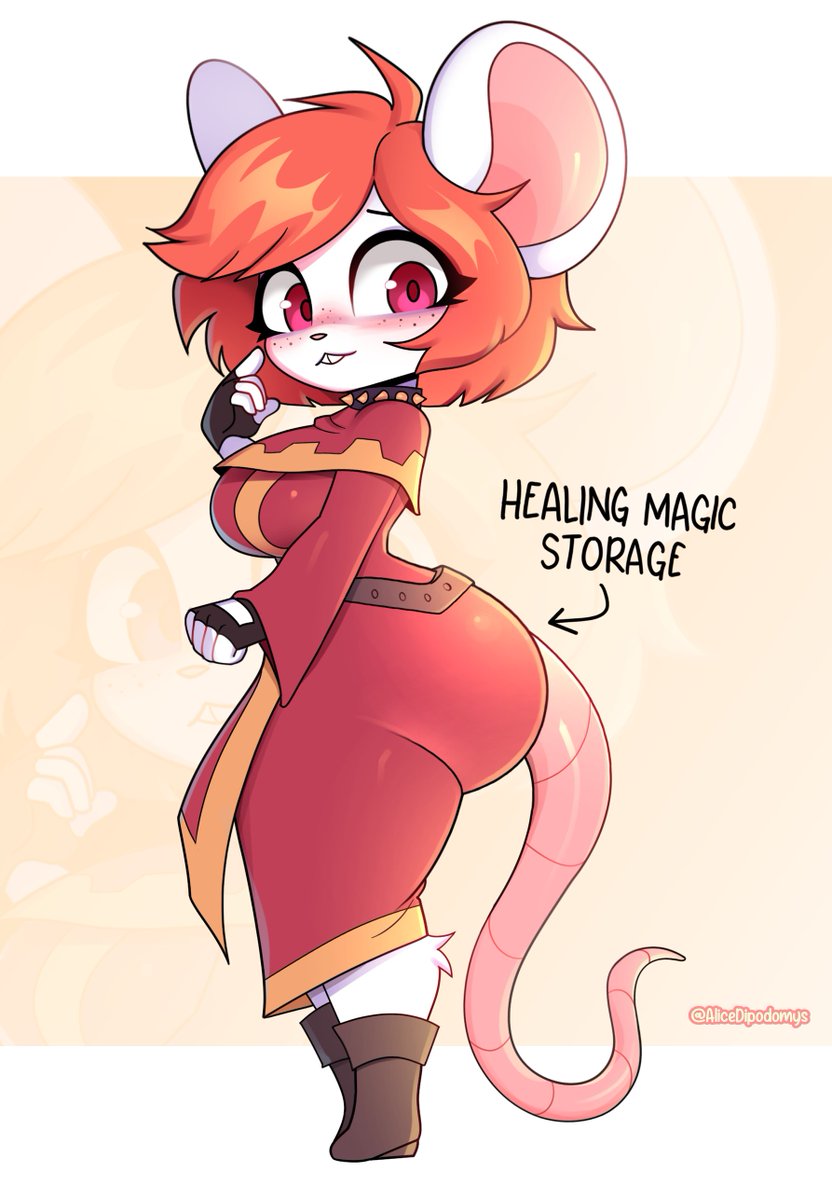 LeonTheZorua's tweet image. 🎨 @AliceShachi they are awesome go check them out!
When the healer is blessed with healing magic to help people you gotta have to a place to store it. 
(This is a theory)