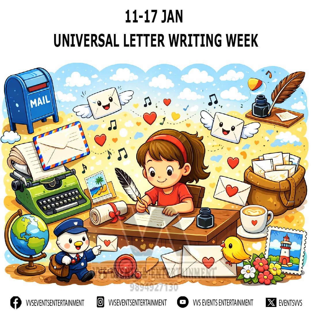 EventsVvs's tweet image. Universal Letter Writing Week
Universal Letter Writing Week 2026

#UniversalLetterWritingWeek
#UniversalLetterWritingWeek2026
#LetterWritingWeek
#LetterWritingWeek2026
#LetterWriting
#ULWW
#ULWW2026
#ULWWeek
#ULWWeek2026

facebook.com/VVSEventsEnter…
instagram.com/VVSEventsEnter…