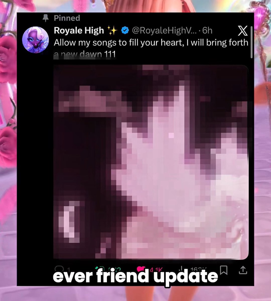 RoyaleLunaa's tweet photo. NEW SET LEAKED for Royale High EVERFRIEND UPDATE… #shorts #fyp #roblox #royalehigh #viral
https://t.co/jlB7oICEMo

NEW YT SHORT OUT NOW GO WATCH!! 🤭💗 @RoyaleHighValks https://t.co/MypePfubJL