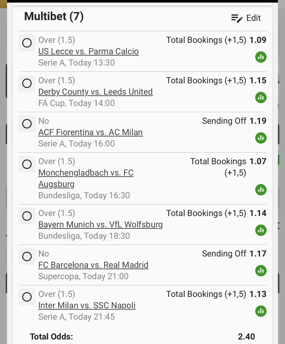 Ziggy_Diver1's tweet image. 2 slips for Sunday 🙏⚽️💰

Bookings daily booms slip 💥💰⚽️

Multi Bet betslip BW314C8894 new.betway.co.za/book-a-bet-res…

6 odds 🔥⚽️

Multi Bet betslip BW314C9A92 new.betway.co.za/book-a-bet-res…