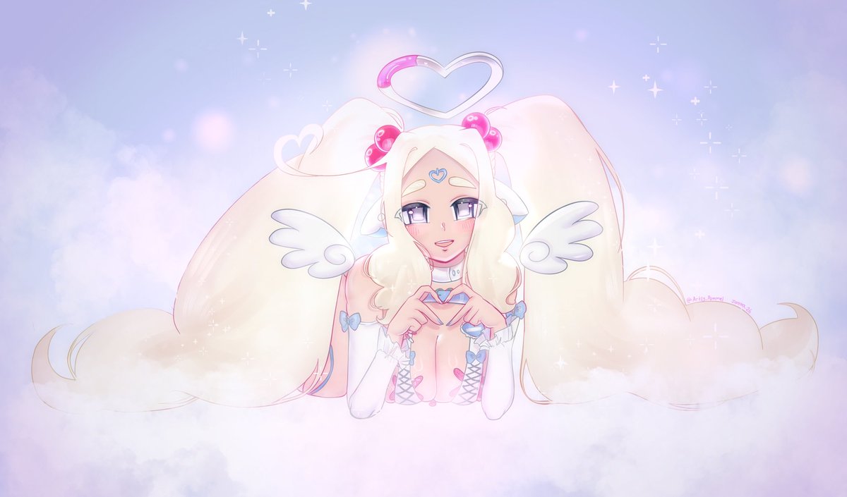 artsy_pommel's tweet image. Late night fanart for @erOS_aiVT ! 
As a big fan of chobits I fell in love with this design as soon as I saw her. 
I’ll probably draw her again, she’s so stunning. Thanks for allowing me🩷🪽
#ocfanart #persocom #chobits