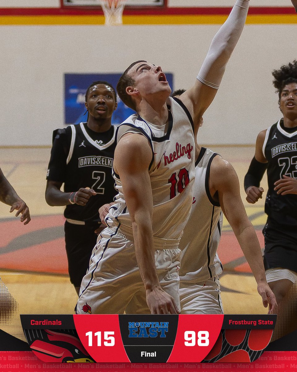 WUCardinals's tweet image. It's a doubleheader sweep in Frostburg as @WU_MBB takes down Frostburg State 115-98. Caleb Murray gets his first double double of the season with 30 points and 10 rebounds, while Ayden Goll added 25 points in the effort #GoCards