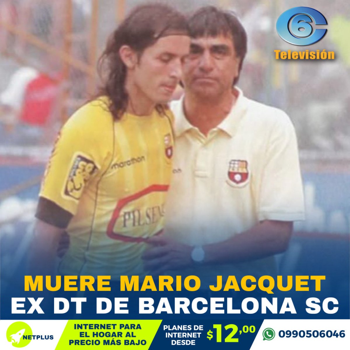 Desde España confirman fallecimiento, a los 79 años, de César Mario Jacquet. Dirigió en Ecuador a Barcelona SC (2007), Macará (2008–2009) y Liga de Portoviejo (2011). Recordado por su disciplina, fue conocido como “El Indio”. La APF confirmó su deceso. Aún no se conocen la causa