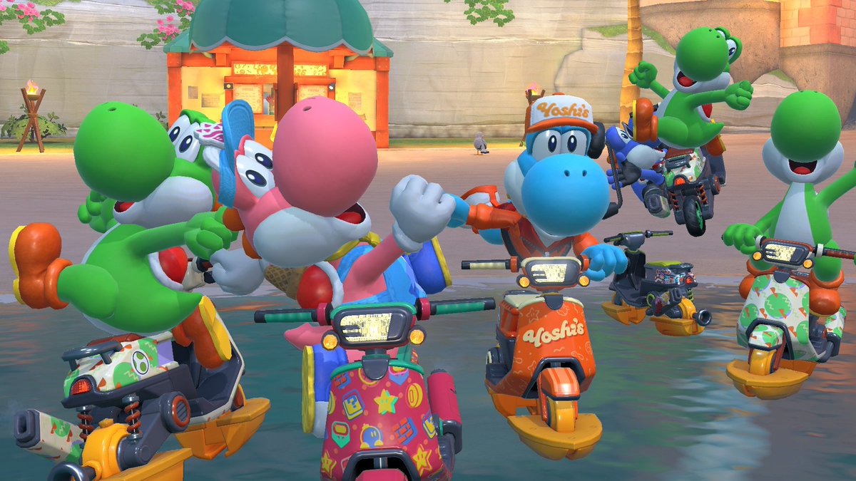 カラフルヨッちゃん編（わたしは🩷） ヨッシーアイランドのイメージで