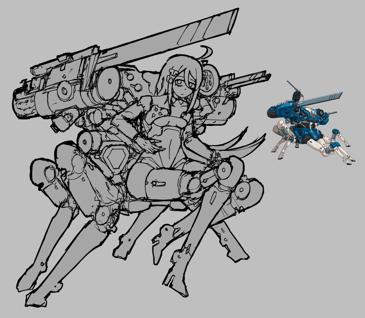 Yadana324's tweet photo. mecha musume Lancer Girls https://t.co/aFi90fWMYn